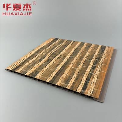 قیمت خوب اتاق داخلی سقف آویزان پوشانده شده دانه های چوبی پنل دیواری PVC آنلاین