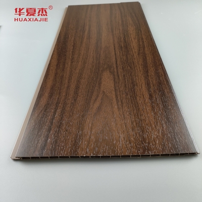 چوبی پانل های تزئینی روکش پانل، قابل بازیافت Pvc دیوار پوشش 250 * 8mm