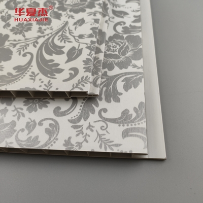 فروش داغ طرح گلدار پنل دیواری PVC سبک کشور بافت یخ زده پنل PVC لایه دار برای دکوراسیون دیوار