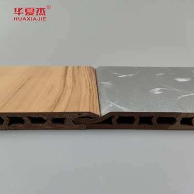 2024 طرح جدید Sliver طرح لوکس / طبیعت Woodgrain پنل های Wpc برای تزئین دیوار