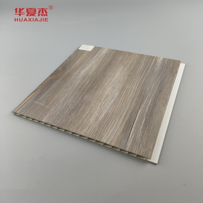 فروش مستقیم کارخانه پانل دیواری PVC دانه های چوب لایه دار پانل سقف تزئینات PVC مسکونی / اداری