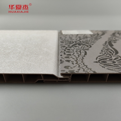 طراحی لوکس پنل دیواری PVC لایه دار 60٪ محتوای PVC ضد خراش پنل دکوراسیون PVC برای دیوار