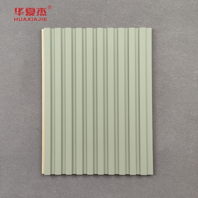 پنل دیواری WPC Fluted Green ضد رطوبت پائین پنل دیواری Pvc برای تزئینات داخلی