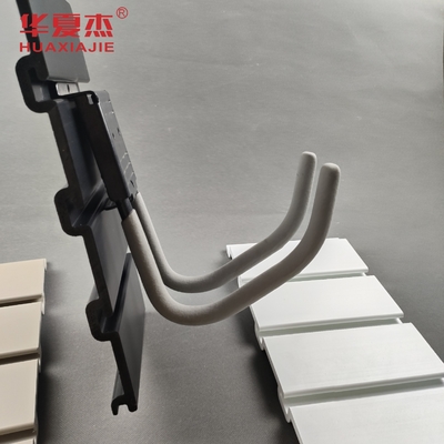 قیمت خوب پانل های دیجیتالی خاکستری پی وی سی 4 اینچ کامپوزیت پلاستیکی چوب SlatWall آنلاین