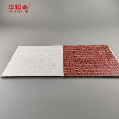 قیمت خوب طرح مدرن پنل دیواری pvc لایه دار پنل pvc wpc رنگ خاکستری و قرمز برای تزئین هتل آنلاین