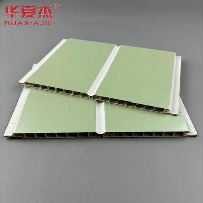 200mm پنل های دیواری ضد آب PVC سبز چاپ گرم پنل های PVC دکوراسیون خانه