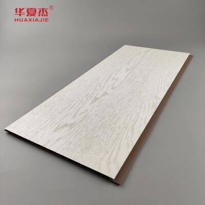 قیمت خوب دانه های چوب سفید پانل دیواری PVC 250mm x 8mm ضد عفونی کننده برای تزئین ساختمان آنلاین