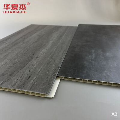 کیفیت عمده فروشی پنل دیواری PVC مرمر خاکستری با دانه های چوبی سطح ضد آب برای تزئینات داخلی کارخانه